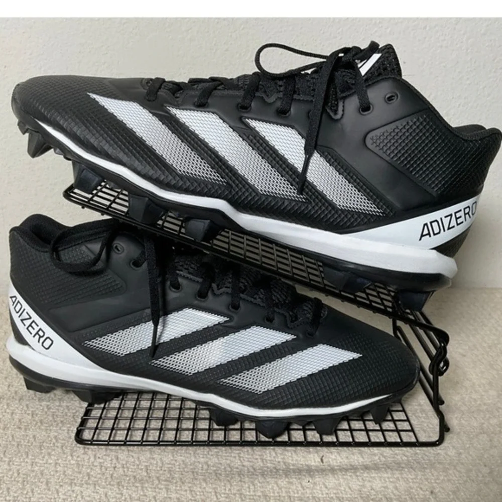 Adidas Adizero Afterburner 9 Mens‎ Football Cleats Black White IF5102 Size 13